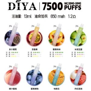 DIYA叮啞拋棄式-7500口可充電🐼獨家薔薇布林口味登場!!：圖片 2