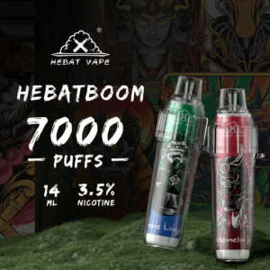 HEBAT喜貝boom拋棄式，7000口可充電，14ml煙油容量：圖片 1